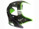 Billigste Kawasaki ZZR600 Motorrad Verkleidung 1998-2003 - Grun Glanzendes Schwarz Flamme