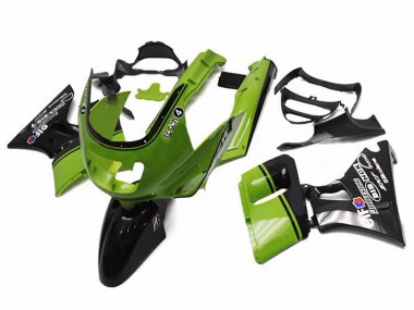 Billigste Kawasaki ZZR600 Motorrad Verkleidung 1998-2003 - Grun Glanzendes Schwarz Elf Touch4 Bridgestone