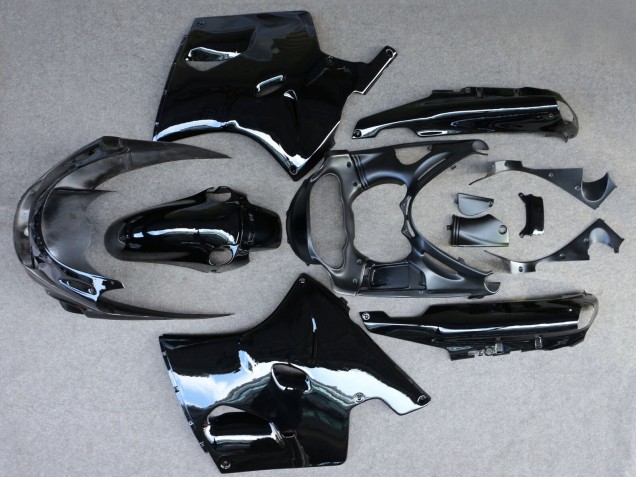 Billigste Kawasaki ZZR1100 Motorrad Verkleidung 1993-2003 - Glanzendes Schwarz