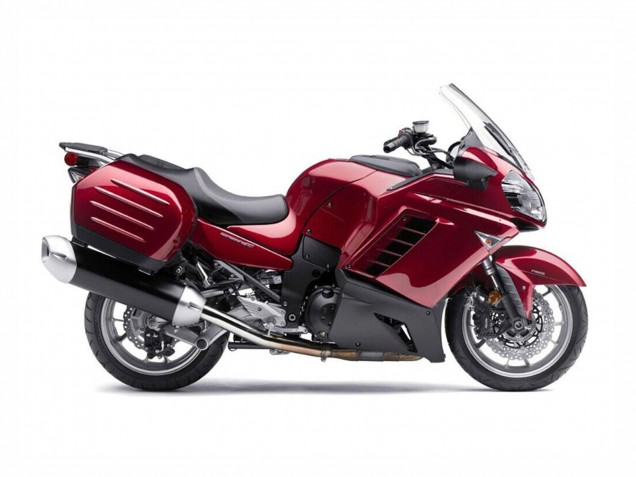 Billigste Kawasaki GTR1400/ZG1400 Motorrad Verkleidung 2007-2009 - Burgundy Schwarz