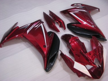 Billigste Yamaha FZ6R Motorrad Verkleidung 2009-2015 - Rot Weiss Schwarz