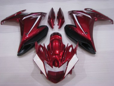 Billigste Yamaha FZ6R Motorrad Verkleidung 2009-2015 - Rot Weiss Schwarz