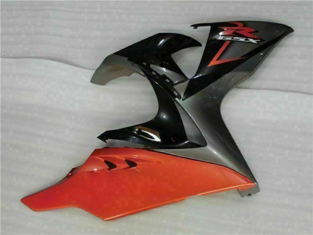 Billigste Suzuki GSXR 1000 Motorrad Verkleidung 2009-2016 - Orange Glanzendes Schwarz