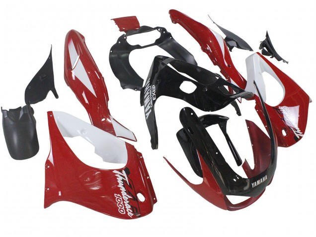 Billigste Yamaha YZF 1000R Thunderace Motorrad Verkleidung Kit 1997-2007 - Rot Schwarz Weiss Thunderace
