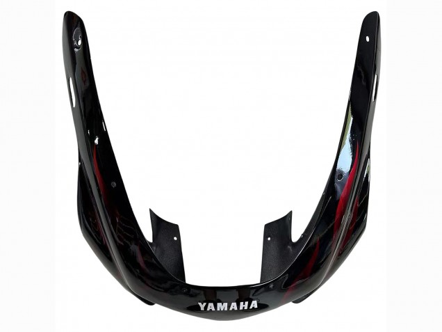Billigste Yamaha YZF 1000R Thunderace Motorrad Verkleidung 1997-2007 - Schwarz mit Dunkel Rot Flamme