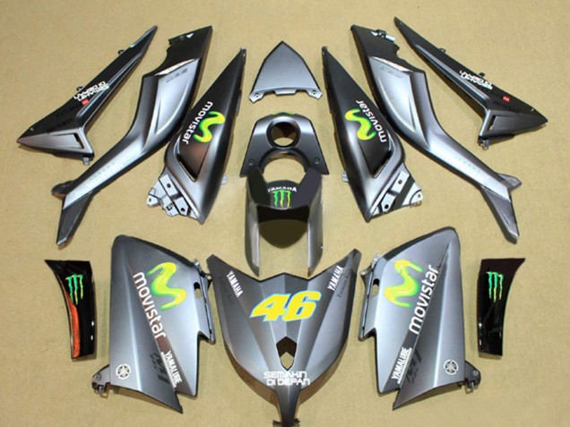 Billigste Yamaha TMAX530 Motorrad Verkleidung 2012-2014 - Grau Semakin Didepan MoviStar Yamalube 46
