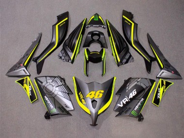 Billigste Yamaha TMAX530 Motorrad Verkleidung 2012-2014 - Matt Grau Gelb Monster 46
