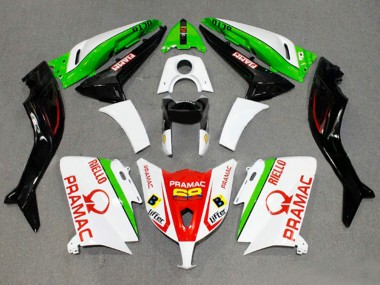 Billigste Yamaha TMAX530 Motorrad Verkleidung 2012-2014 - Weiss Rot Grun Pramac Fiamm