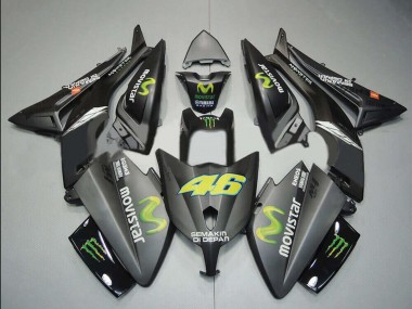 Billigste Yamaha TMAX530 Motorrad Verkleidung 2012-2014 - Matt Schwarz MoviStar ENEOS Yamalube Monster 46