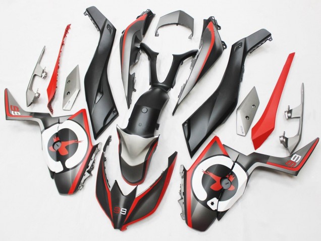 Billigste Yamaha XMAX300 Motorrad Verkleidung 2017-2021 - Matt Schwarz Rot Grau 99