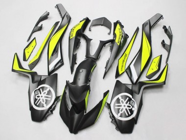 Billigste Yamaha XMAX300 Motorrad Verkleidung 2017-2021 - Schwarz Gelb Weiss