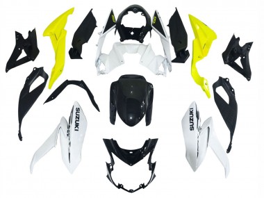 Billigste Suzuki GSX-S 750 Motorrad Verkleidung 2017-2022 - Weiss Gelb