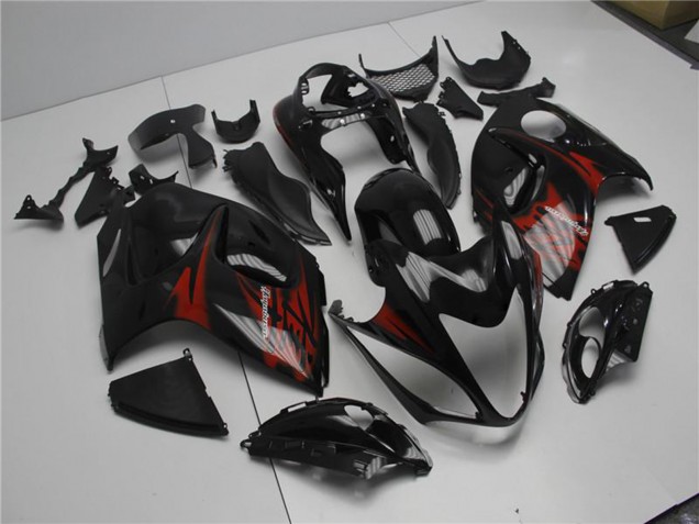 Billigste Suzuki GSXR 1300 Hayabusa Motorrad Verkleidung 2008-2020 - Glanzendes Schwarz Rot