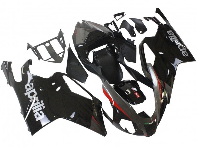 Billigste Aprilia RSV1000 Motorrad Verkleidung 2003-2006 - Glanzendes Schwarz Grau Rot