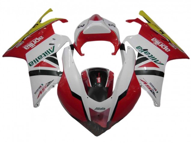 Billigste Aprilia RSV1000 Motorrad Verkleidung 2003-2006 - Weiss Rot Grun Gelb Alitalia