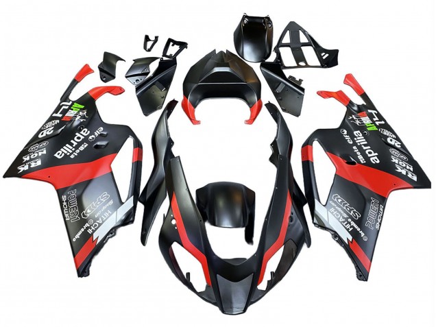 Billigste Aprilia RSV1000 Motorrad Verkleidung 2003-2006 - Schwarz Rot