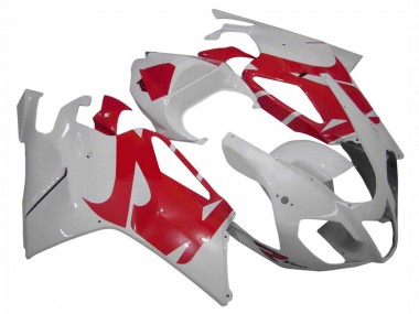 Billigste Aprilia RSV1000 Motorrad Verkleidung 2003-2006 - Weiss Rot