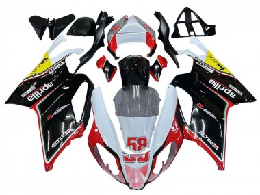 Billigste Aprilia RSV1000 Motorrad Verkleidung 2003-2006 - Weiss Rot Schwarz Gelb 58