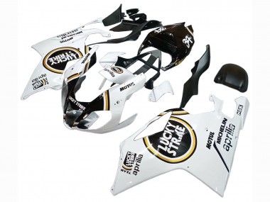 Billigste Aprilia RSV1000 Motorrad Verkleidung 2003-2006 - Weiss Schwarz Lucky Strike Motul Michelin