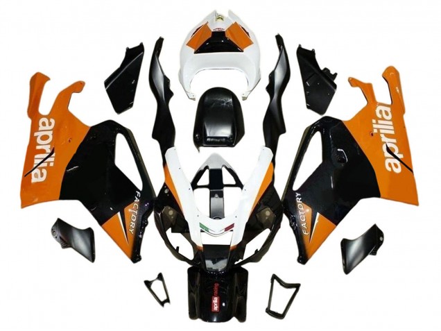 Billigste Aprilia RSV1000 Motorrad Verkleidung 2003-2006 - Schwarz Orange Weiss