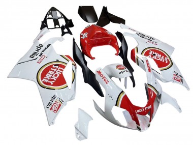 Billigste Aprilia RSV1000 Motorrad Verkleidung 2003-2006 - Weiss Rot Lucky Strike Motul 34