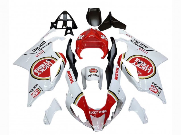 Billigste Aprilia RSV1000 Motorrad Verkleidung 2003-2006 - Weiss Rot Lucky Strike Motul 34