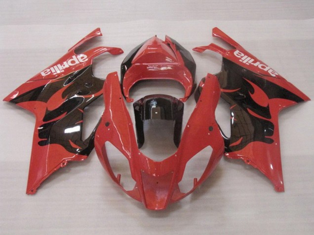 Billigste Aprilia RSV1000 Motorrad Verkleidung 2003-2006 - Rot Glanzendes Schwarz