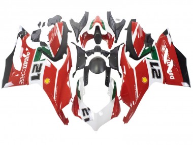 Billigste Ducati Panigale V2 Motorrad Verkleidung 2020-2024 - Weiss Rot Grun Matt Schwarz Corse 21