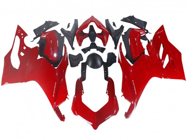 Billigste Ducati Panigale V2 Motorrad Verkleidung 2020-2024 - Rot Matt Schwarz