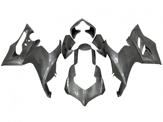 Billigste Ducati Panigale V2 Motorrad Verkleidung 2020-2024 - Schwarzer Carbonfaser Stil