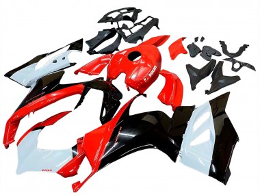 Billigste Ducati Panigale V2 Motorrad Verkleidung Kit 2020-2024 - Weiss Rot Glanzendes Schwarz