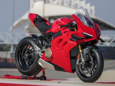 Billigste Ducati Panigale V4 V4S Motorrad Verkleidung 2020-2021 - Rot Matt Schwarz