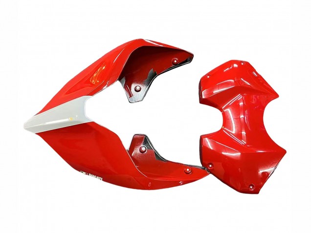 Billigste Ducati Panigale V4 V4S Motorrad Verkleidung 2018-2019 - Weiss Silber Rot Glanzendes Schwarz