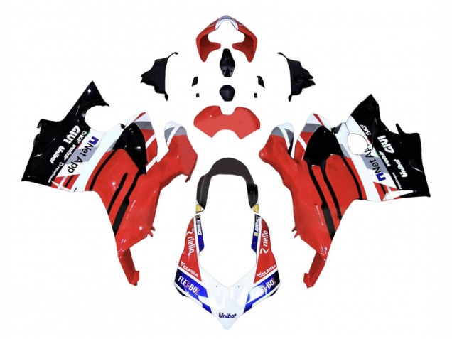 Billigste Ducati Panigale V4 V4S Motorrad Verkleidung 2018-2019 - Rot Blau Glanzendes Schwarz Flex-Box Givi