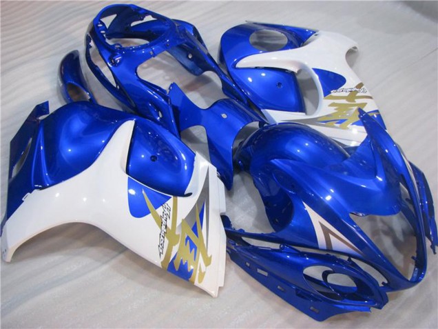 Billigste Suzuki GSXR 1300 Hayabusa Motorrad Verkleidung 2008-2020 - Weiss Blau