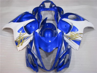 Billigste Suzuki GSXR 1300 Hayabusa Motorrad Verkleidung 2008-2020 - Weiss Blau