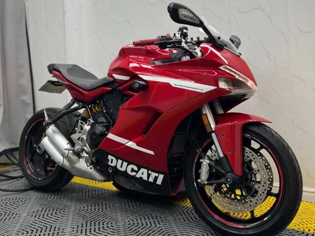 Billigste Ducati Supersport 939/939S Motorrad Verkleidung 2017-2022 - Rot Weiss Schwarz