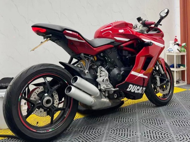 Billigste Ducati Supersport 939/939S Motorrad Verkleidung 2017-2022 - Rot Weiss Schwarz