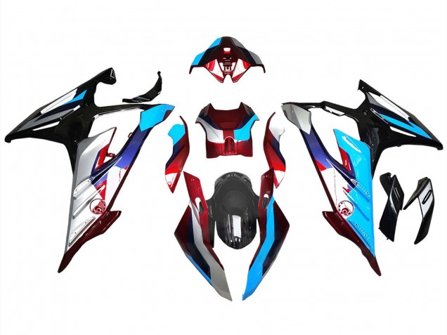 Billigste BMW S1000RR Motorrad Verkleidung 2023-2024 - Silber Rot Blau Schwarz