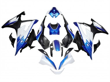 Billigste BMW S1000RR Motorrad Verkleidung 2023-2024 - Weiss Blau Schwarz Carbonfaser