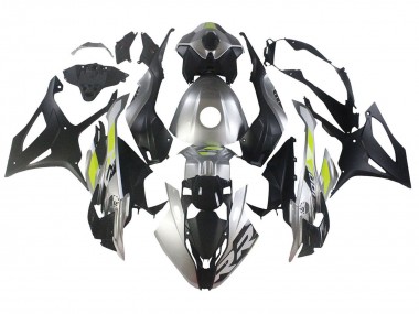 Billigste BMW S1000RR Motorrad Verkleidung 2023-2024 - Silber Matt Schwarz Limetten Grun