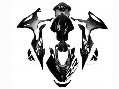 Billigste BMW S1000RR Motorrad Verkleidung 2023-2024 - Glanzendes Schwarz Matt Schwarz Weiss