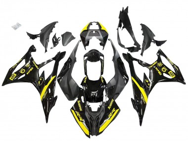 Billigste BMW S1000RR Motorrad Verkleidung 2019-2022 - Glanzendes Schwarz Gelb