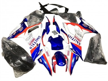 Billigste BMW S1000RR Motorrad Verkleidung 2019-2022 - Blau Rot Weiss Smiths