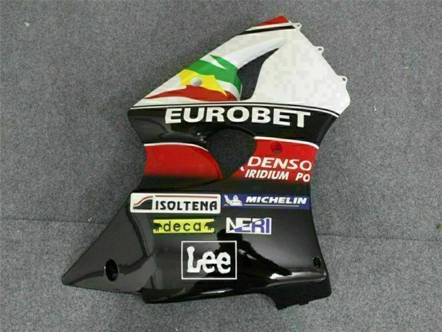 Billigste Kawasaki ZX6R Motorrad Verkleidung 2000-2002 - Weiss Rot Gelb Grun Glanzendes Schwarz Stern EuroBet