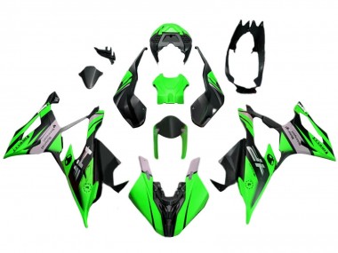 Billigste BMW S1000RR Motorrad Verkleidung 2019-2022 - Grun Schwarz