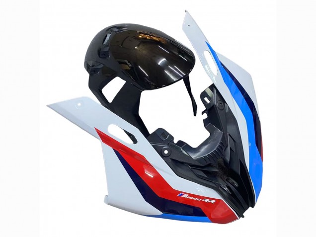 Billigste BMW S1000RR Motorrad Verkleidung 2019-2022 - Schwarz Rot Flamme