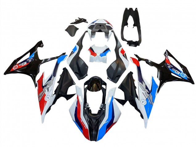 Billigste BMW S1000RR Motorrad Verkleidung 2019-2022 - Schwarz Rot Flamme