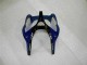 Billigste Kawasaki ZX6R Motorrad Verkleidung 2000-2002 - Blau Glanzendes Schwarz Elf Bridgestone