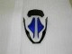 Billigste Kawasaki ZX6R Motorrad Verkleidung 2000-2002 - Blau Glanzendes Schwarz Elf Bridgestone